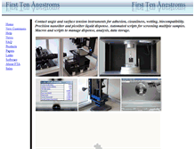 Tablet Screenshot of firsttenangstroms.com